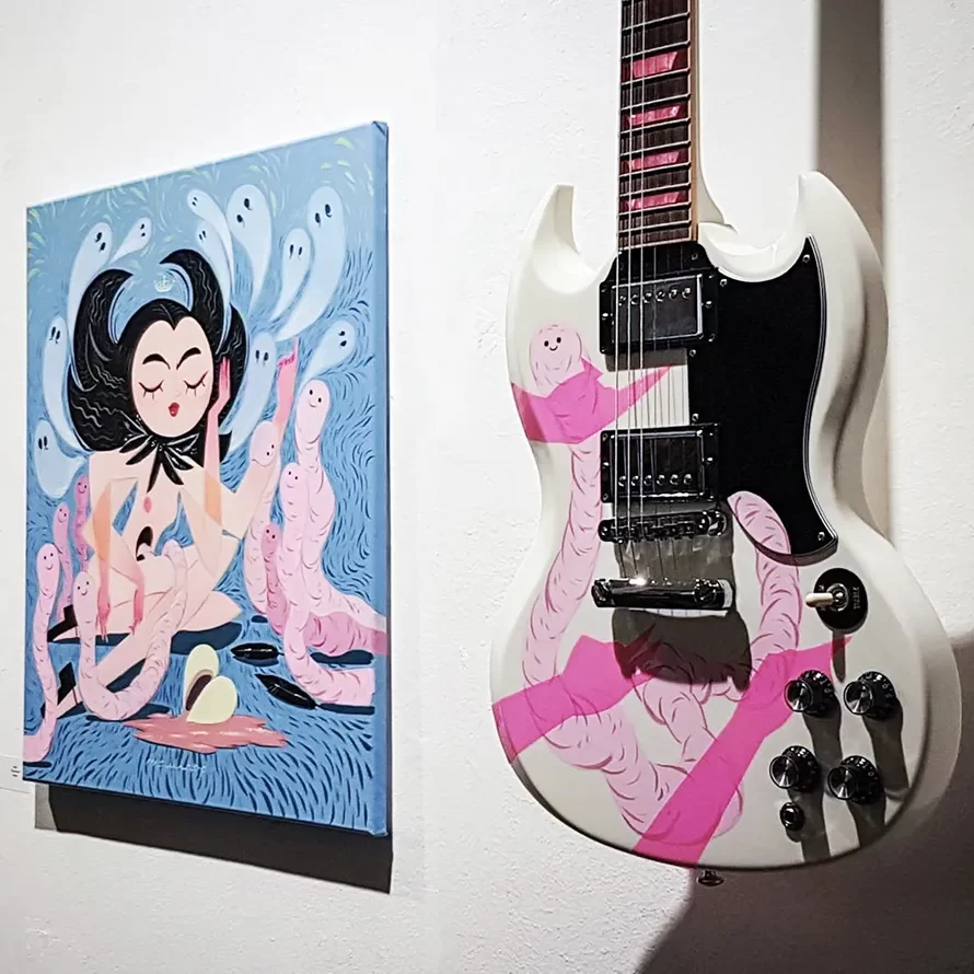 Gibson | The Sound Of Art | Exhibition 2017 | Maurizia Rubino Illustrator & Comic Artist